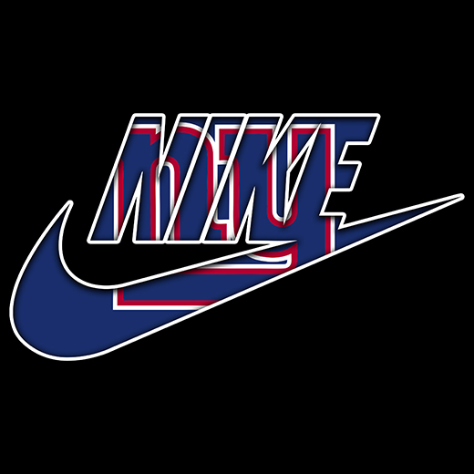 New York Giants Nike logo iron on paper